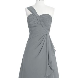 Azazie Madalyn Bridesmaid Dress Steel Grey